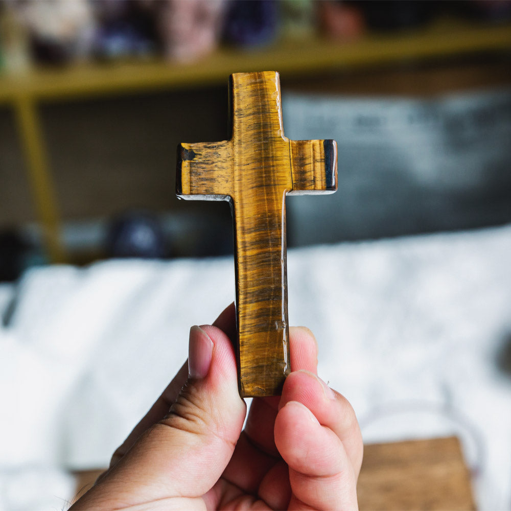 Reikistal Tigers Eye Cross