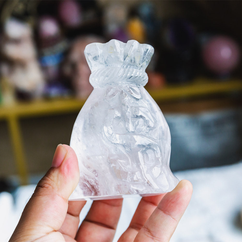 Reikistal Clear Quartz Money Bag