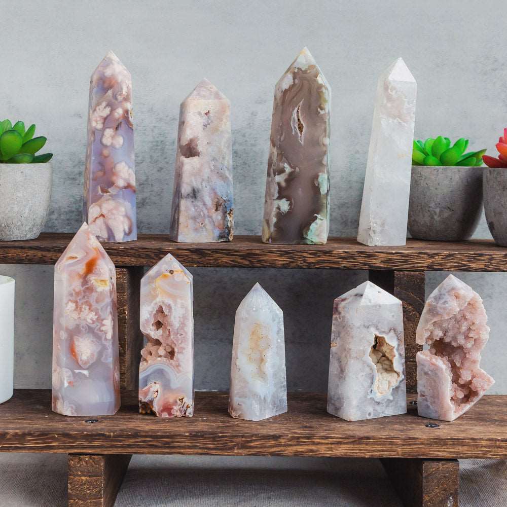 Reikistal Flower Agate Tower