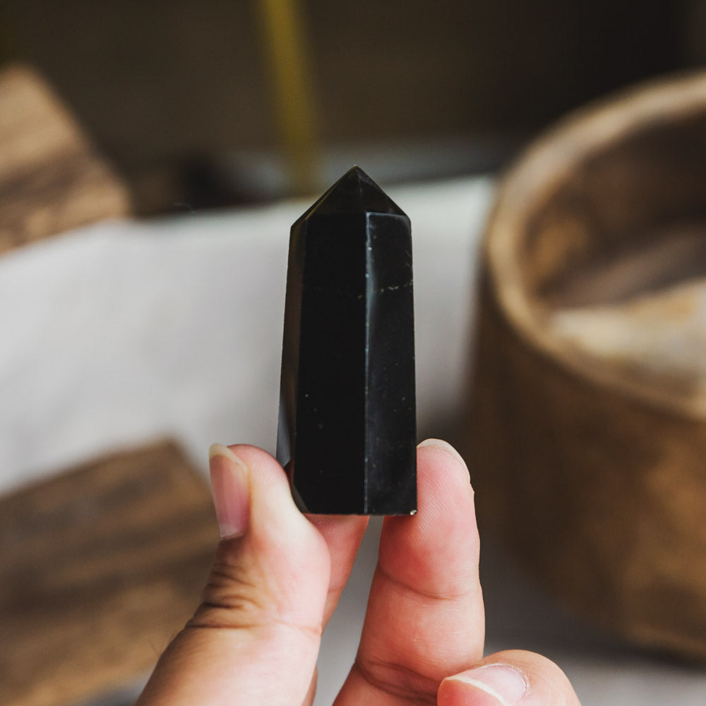 Reikistal Black Obsidian Point