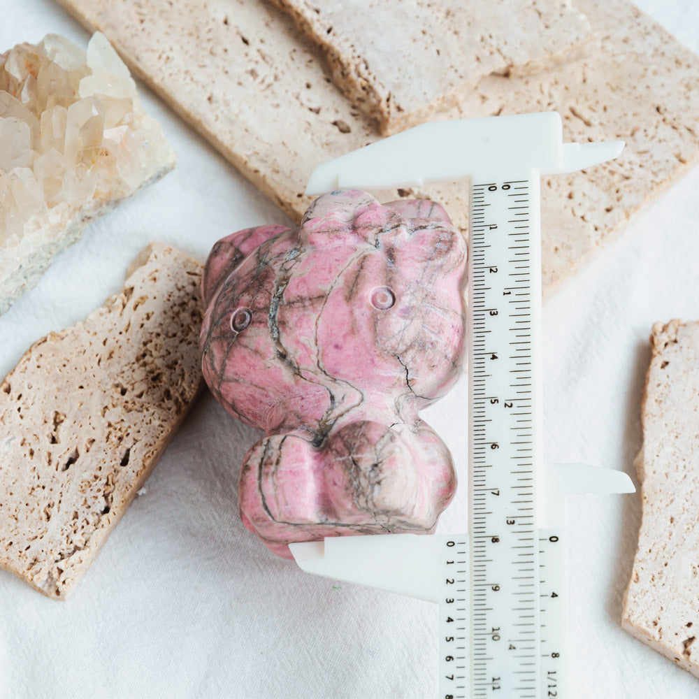 Reikistal Rhodonite Hello Kitty