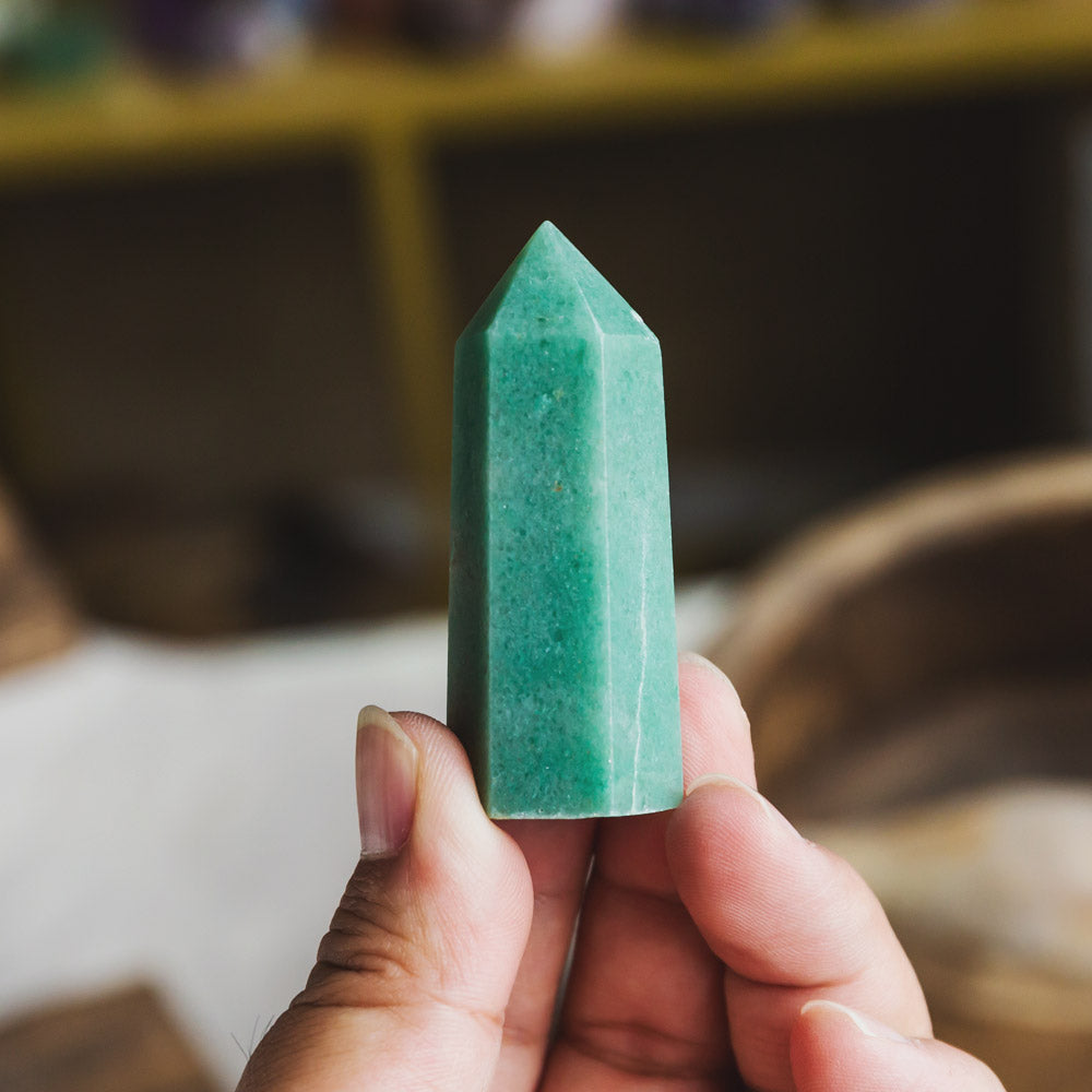 Reikistal Green Aventurine Point