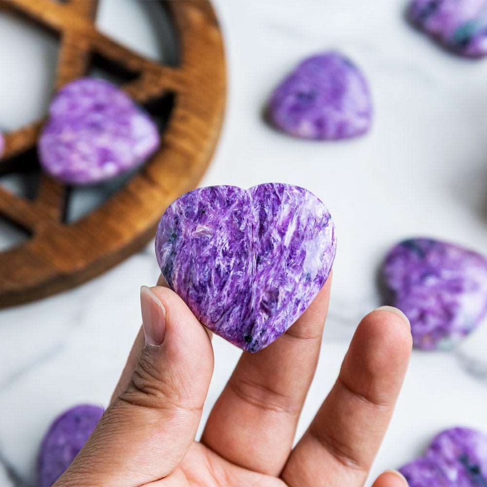 Reikistal Charoite Heart