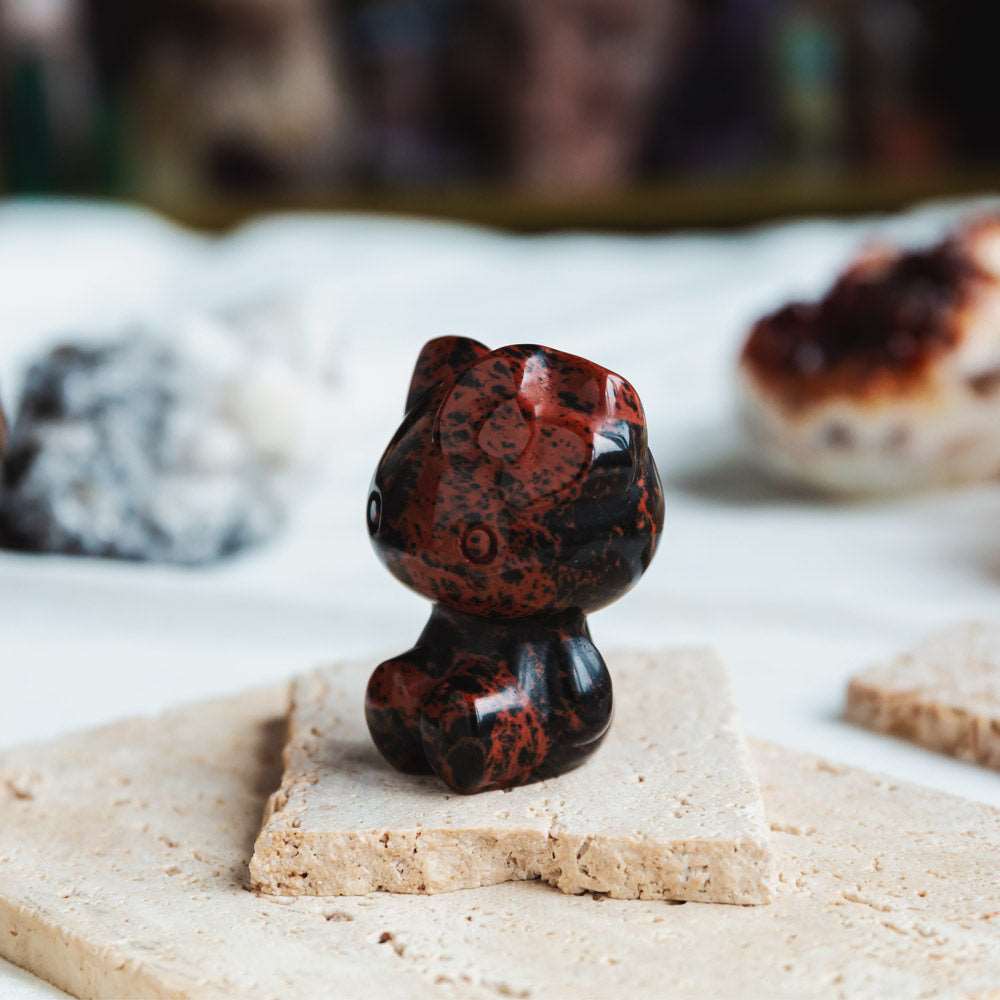 Reikistal 2'' Mahogany Obsidian Hello Kitty