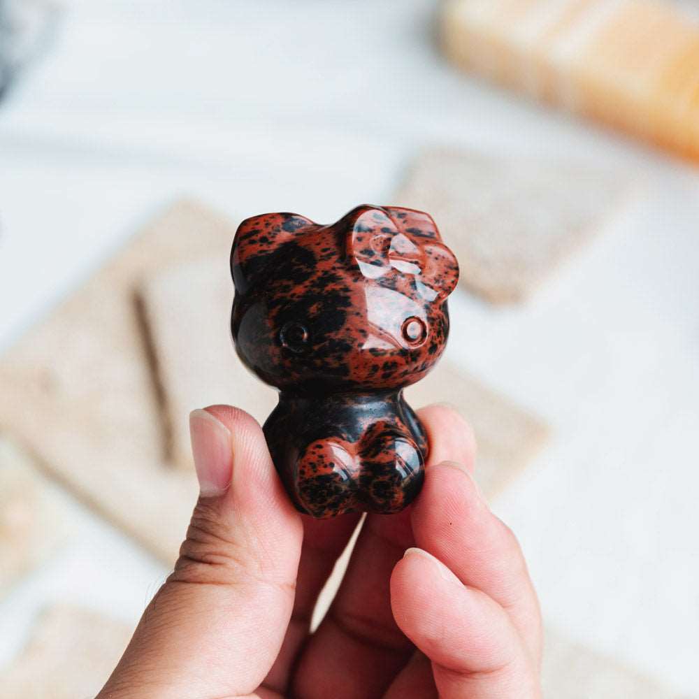 Reikistal 2'' Mahogany Obsidian Hello Kitty