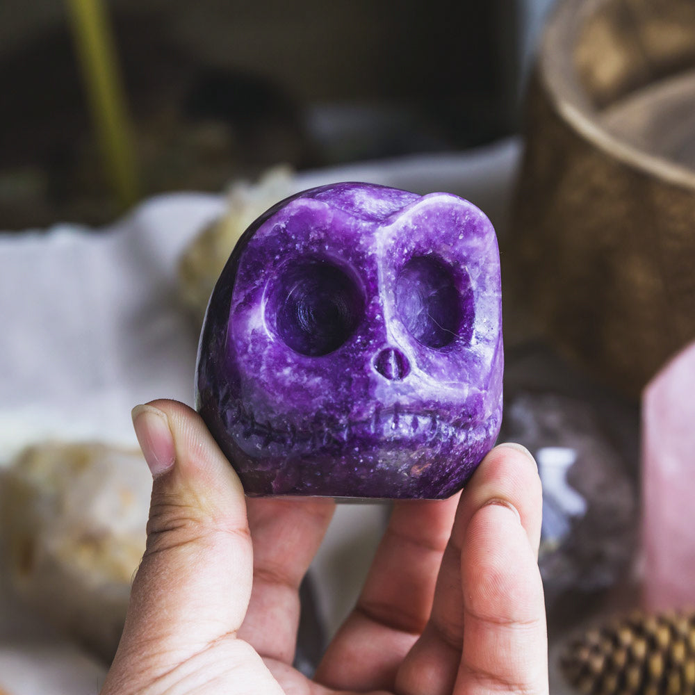 Reikistal Lepidolite Jack Skull