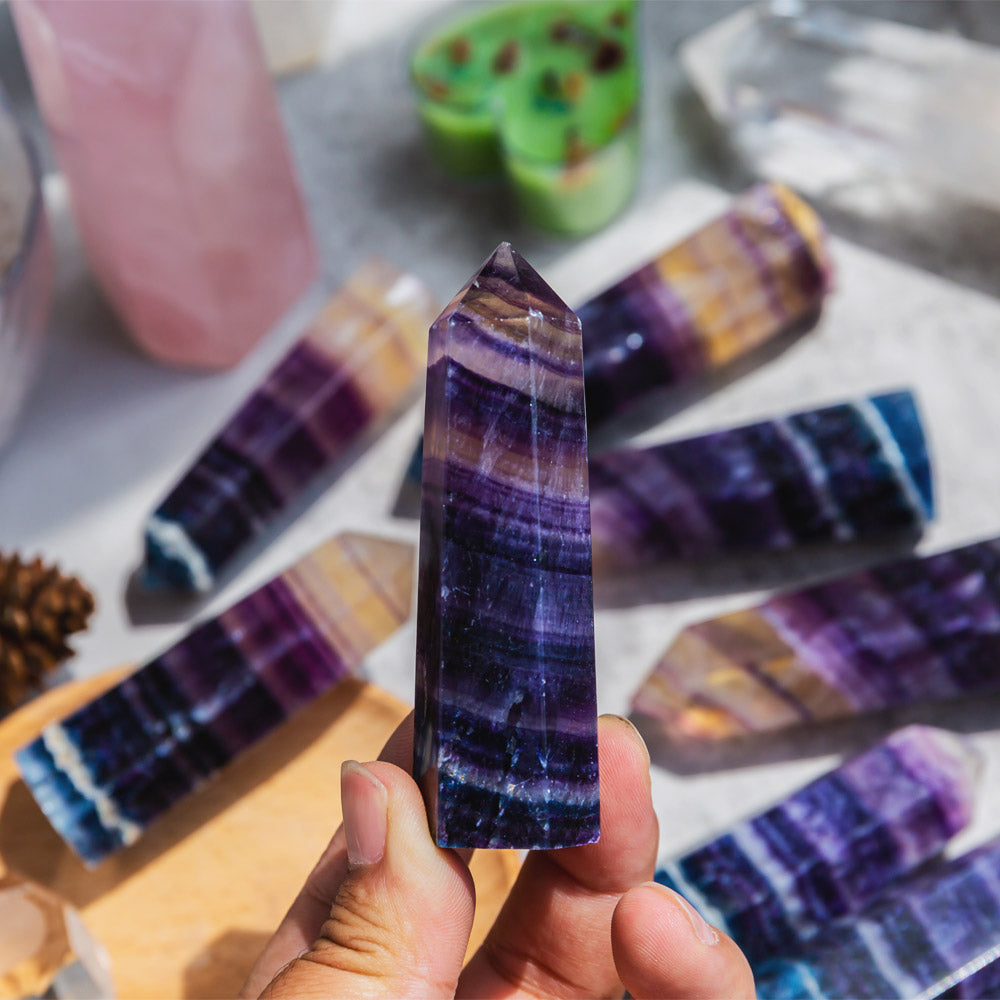 Reikistal Rainbow Fluorite Point