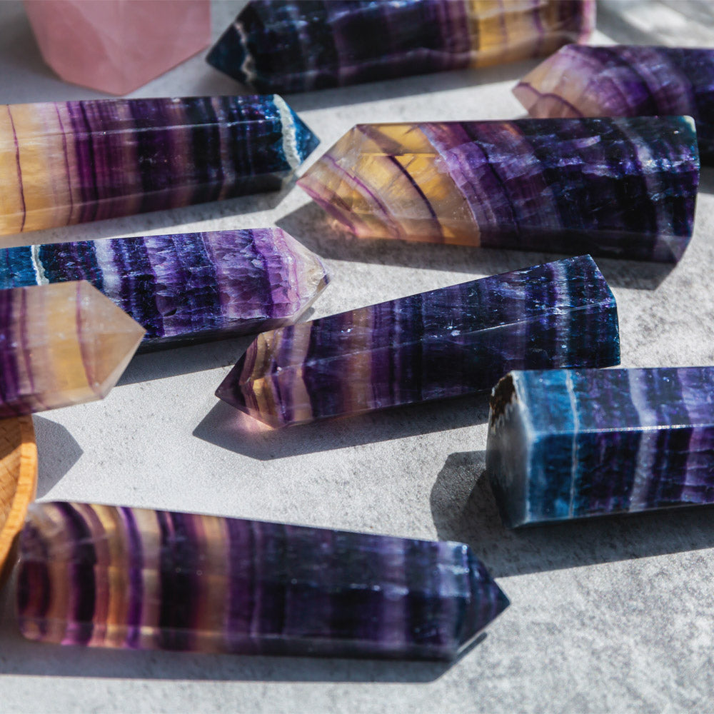 Reikistal Rainbow Fluorite Point