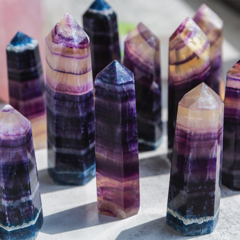 Reikistal Rainbow Fluorite Point