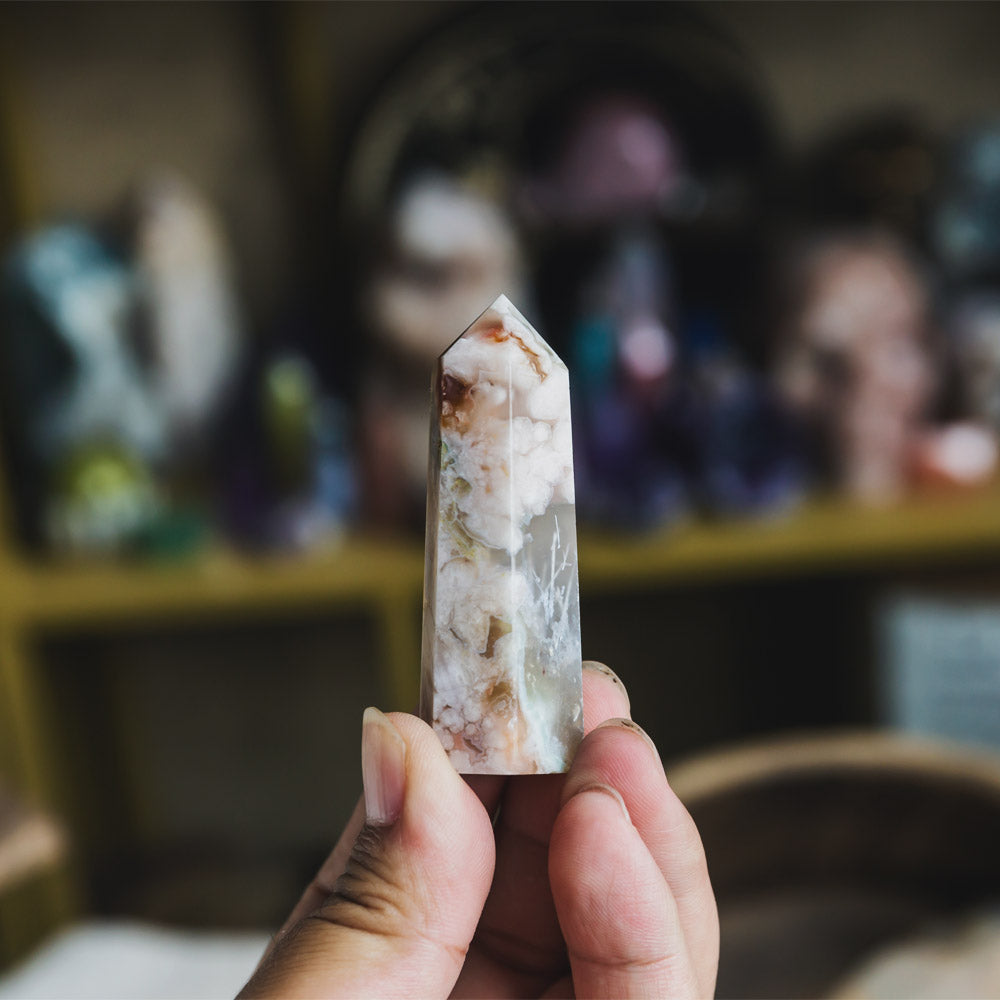 Reikistal 2" Flower Agate Point