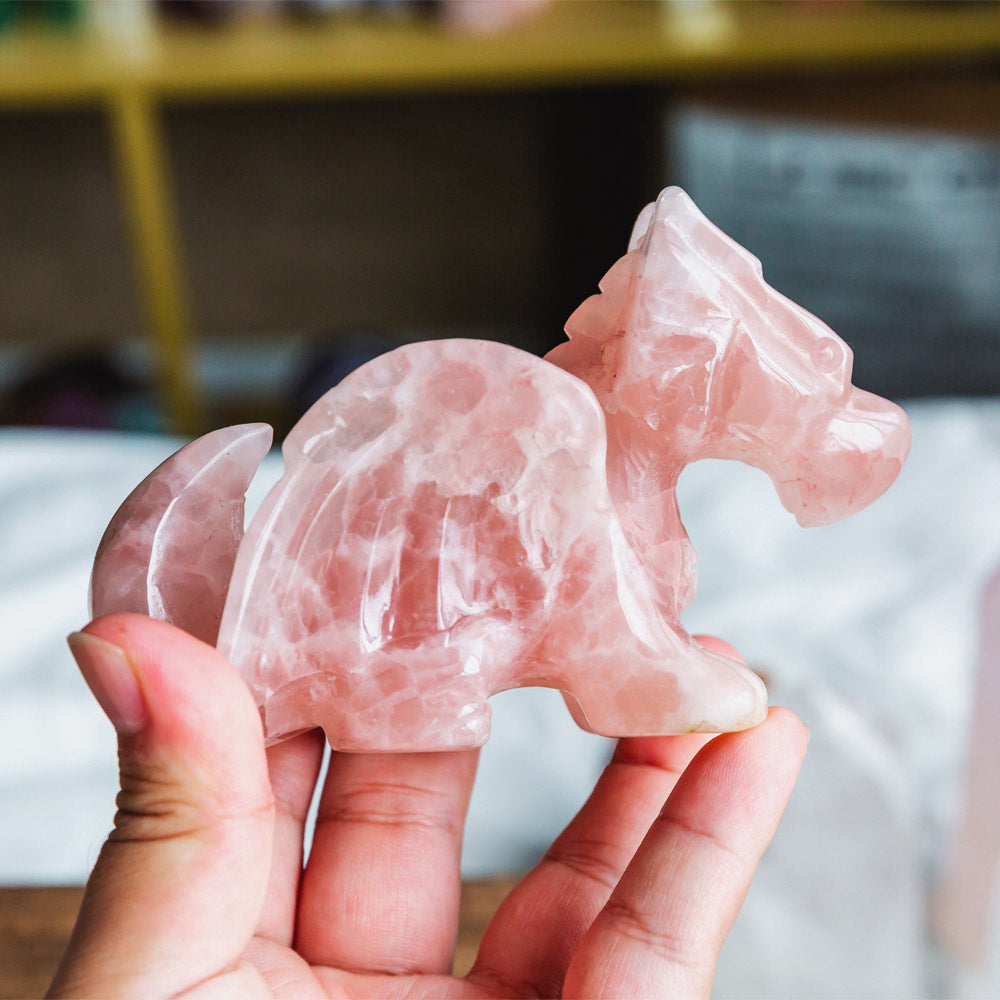 Reikistal Rose Calcite Flying Dragon