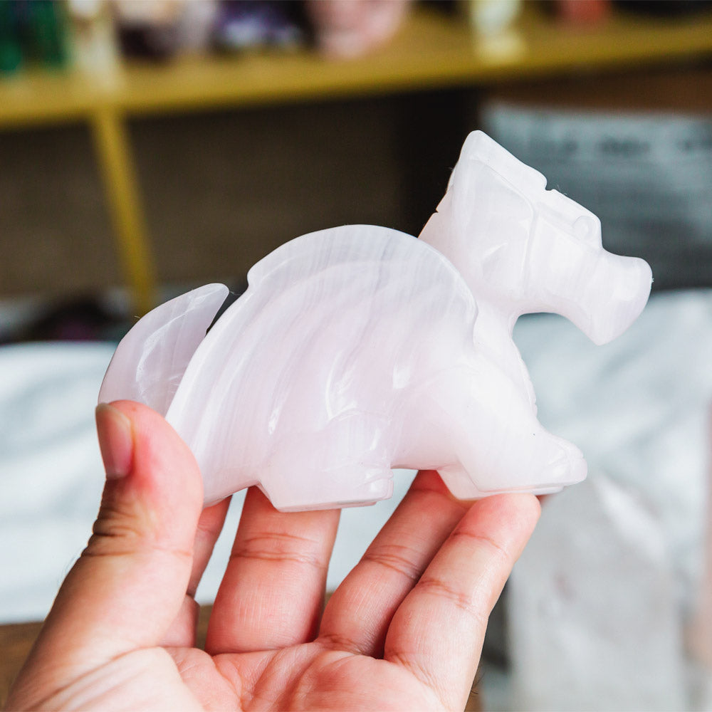 Reikistal Pink Calcite Flying Dragon