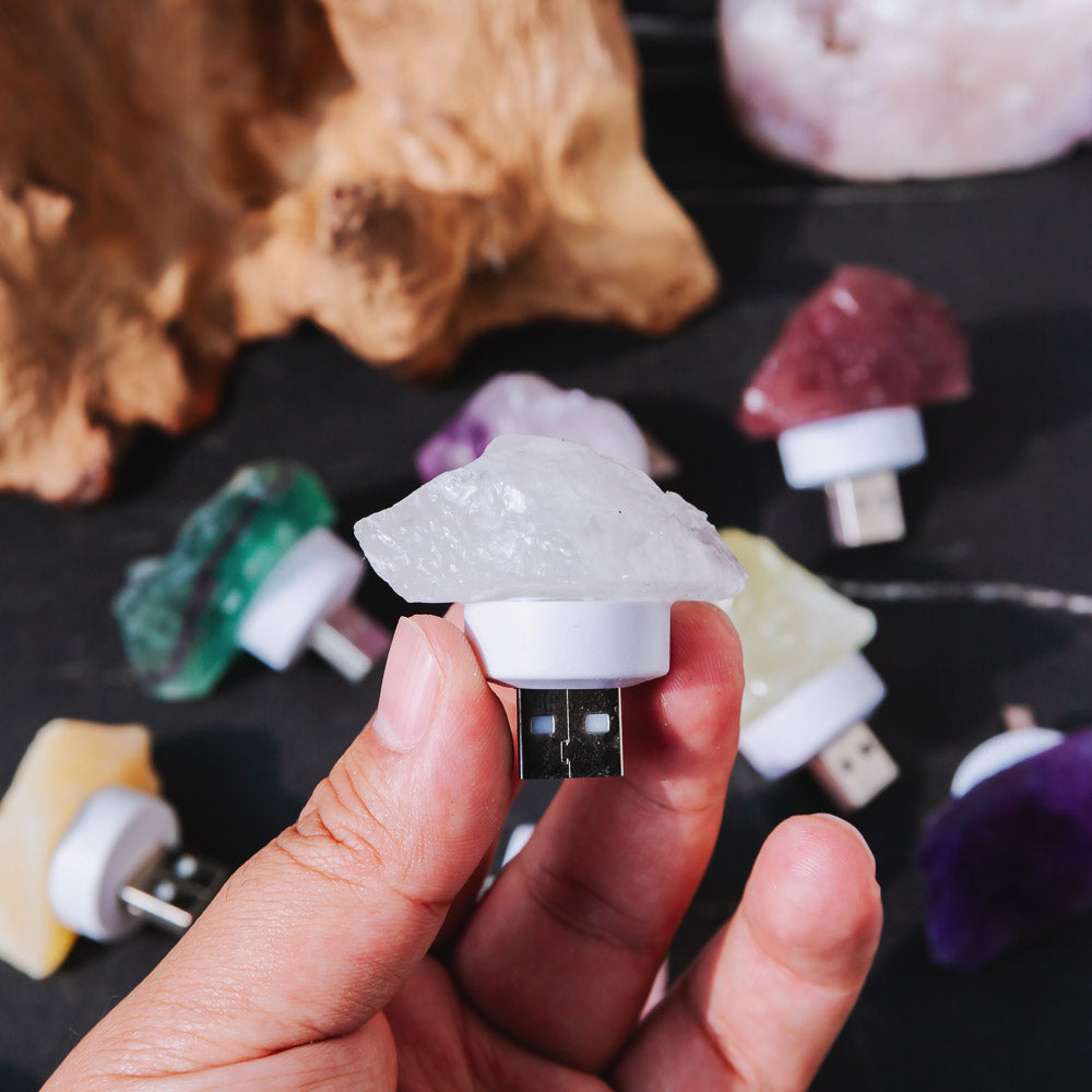 Reikistal Raw Crystal Stone USB Interface Night Light