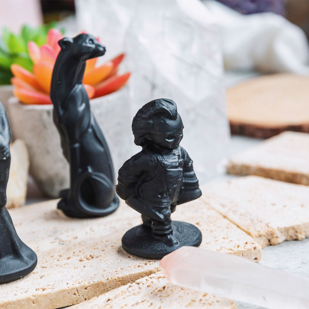 Reikistal Black Obsidian Carving