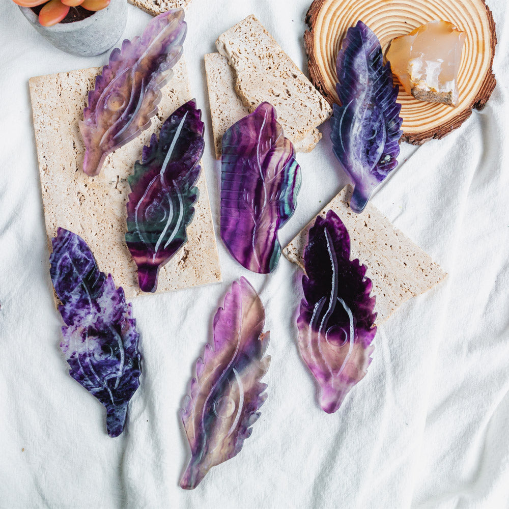 Reikistal Rainbow Fluorite Feather