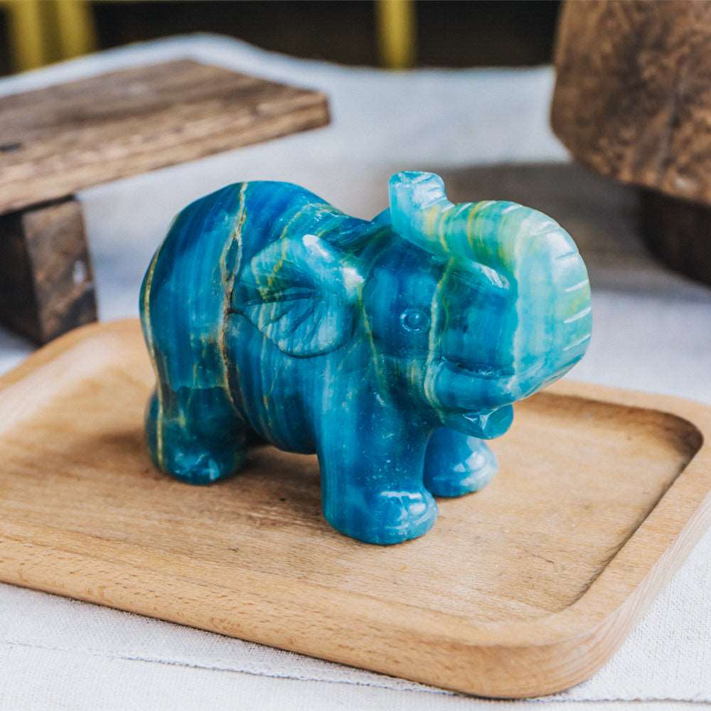 Reikistal Blue Onyx Elephant