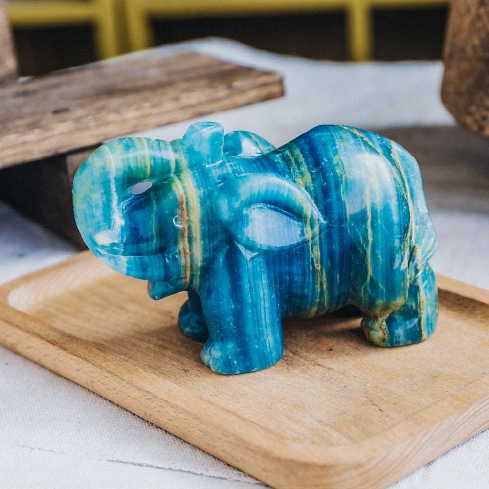 Reikistal Blue Onyx Elephant