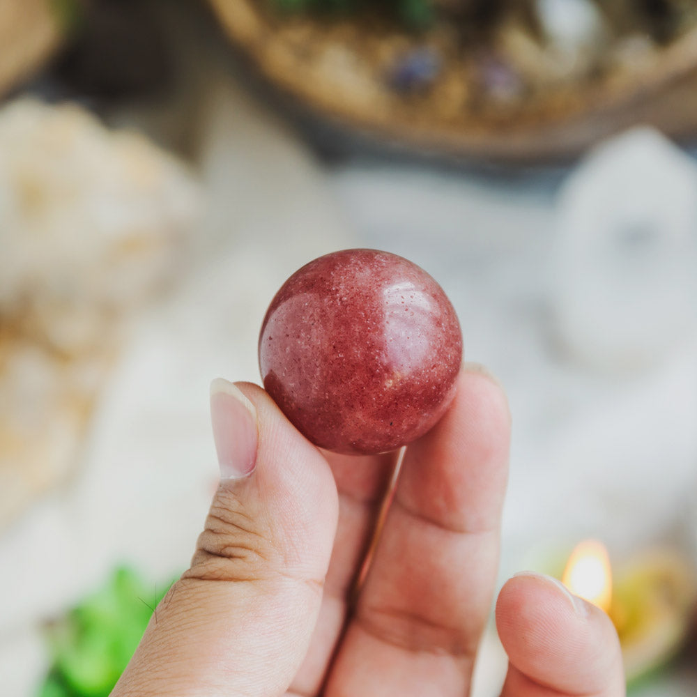 Reikistal Strawberry Quartz Ball