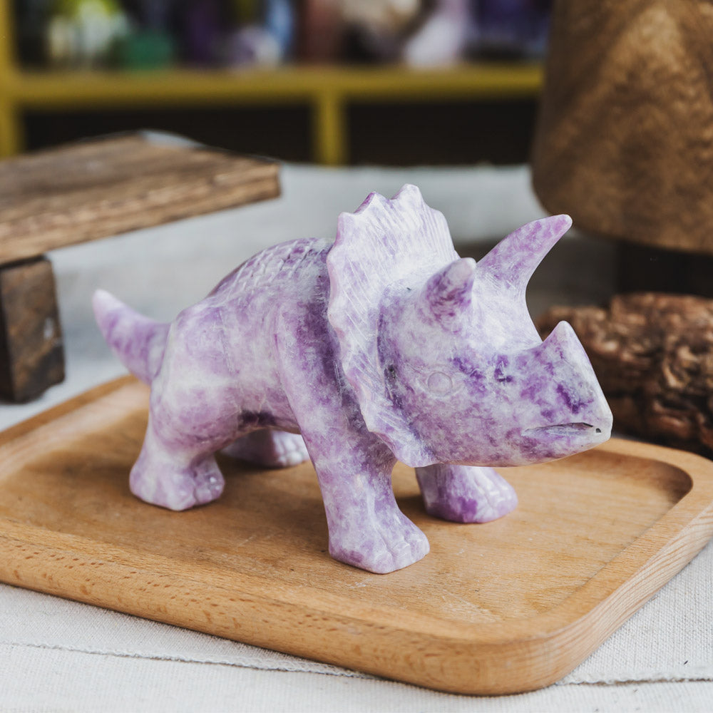 Reikistal Lepidolite Triceratops