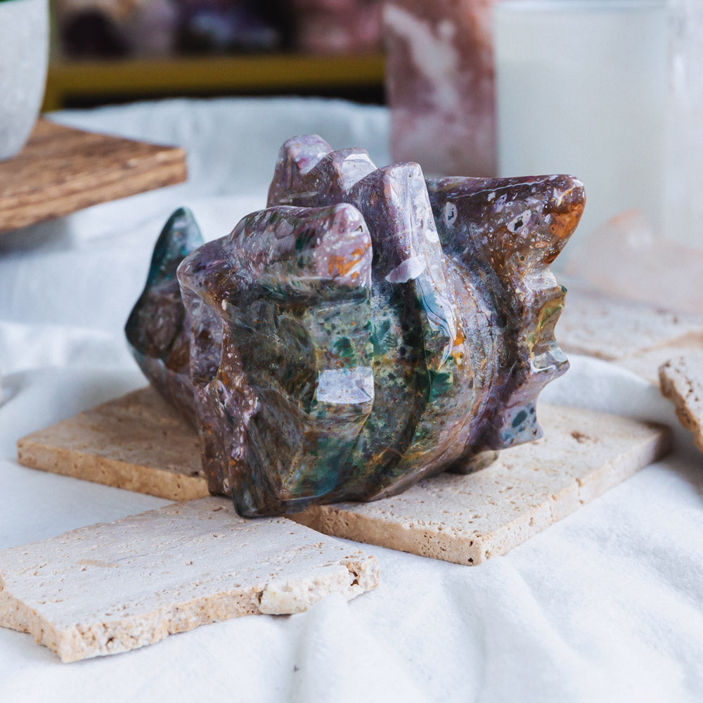 Reikistal Ocean Jasper Dragon Head