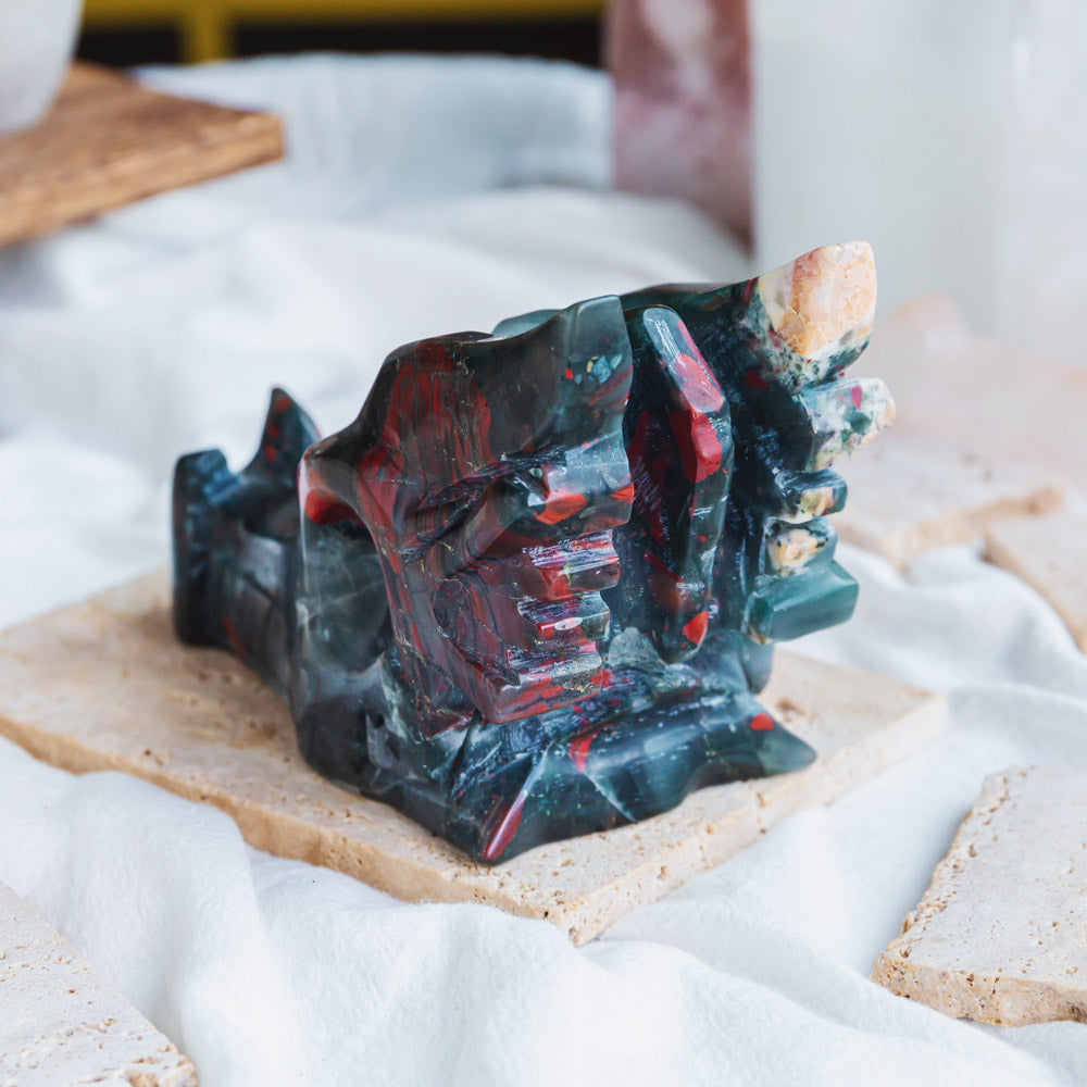 Reikistal Africa Blood Stone Dragon Head