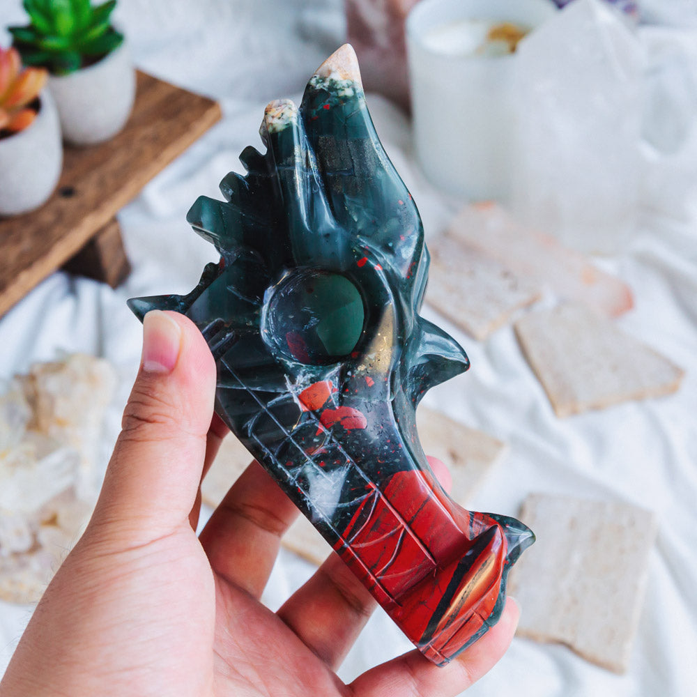 Reikistal Africa Blood Stone Dragon Head