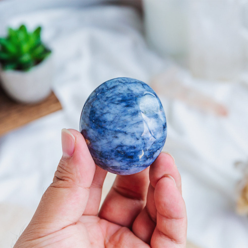 Reikistal Blue Opal Palm Stone