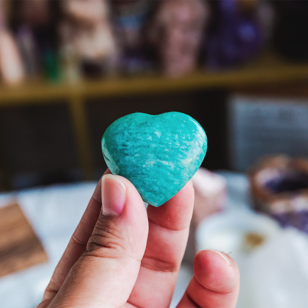 Reikistal Amazonite Heart