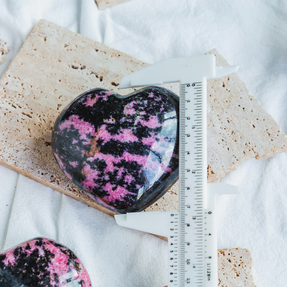 Reikistal Rhodonite Heart