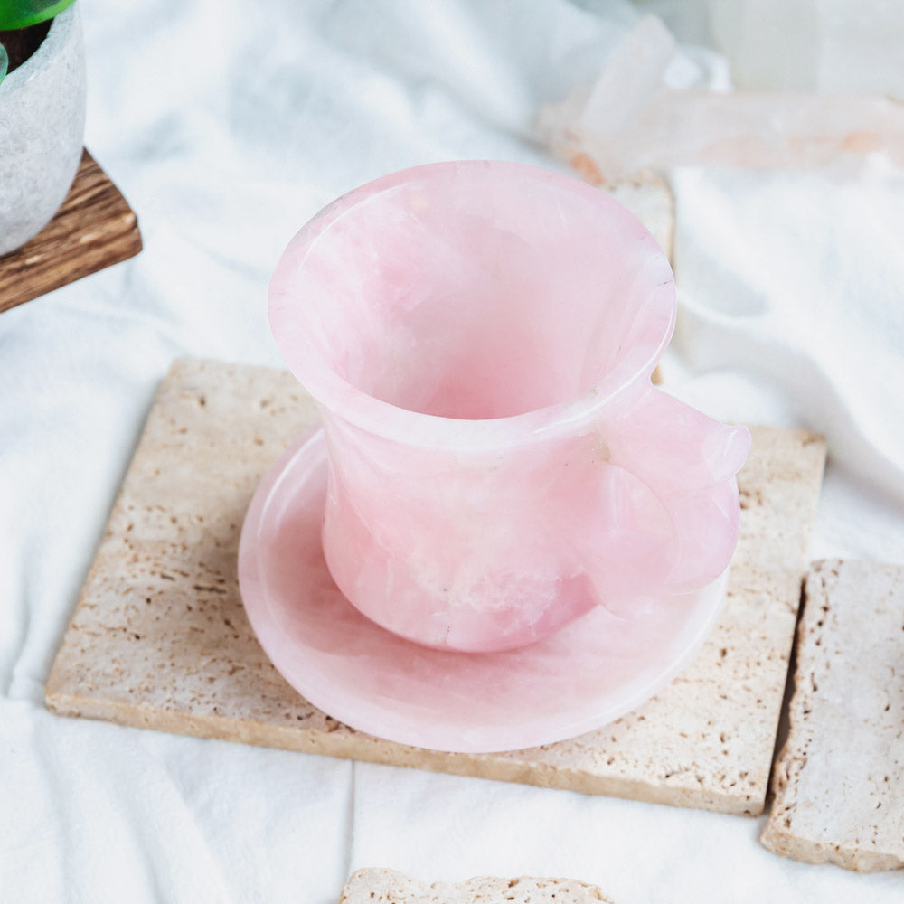 Reikistal Rose Quartz Tea Cup