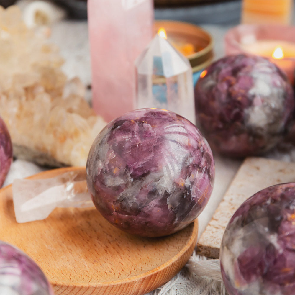 Reikistal Pink Tourmaline Sphere