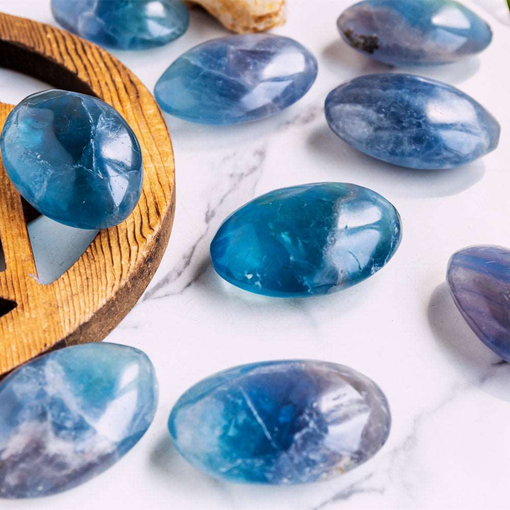 Reikistal Blue Fluorite Palm Stone