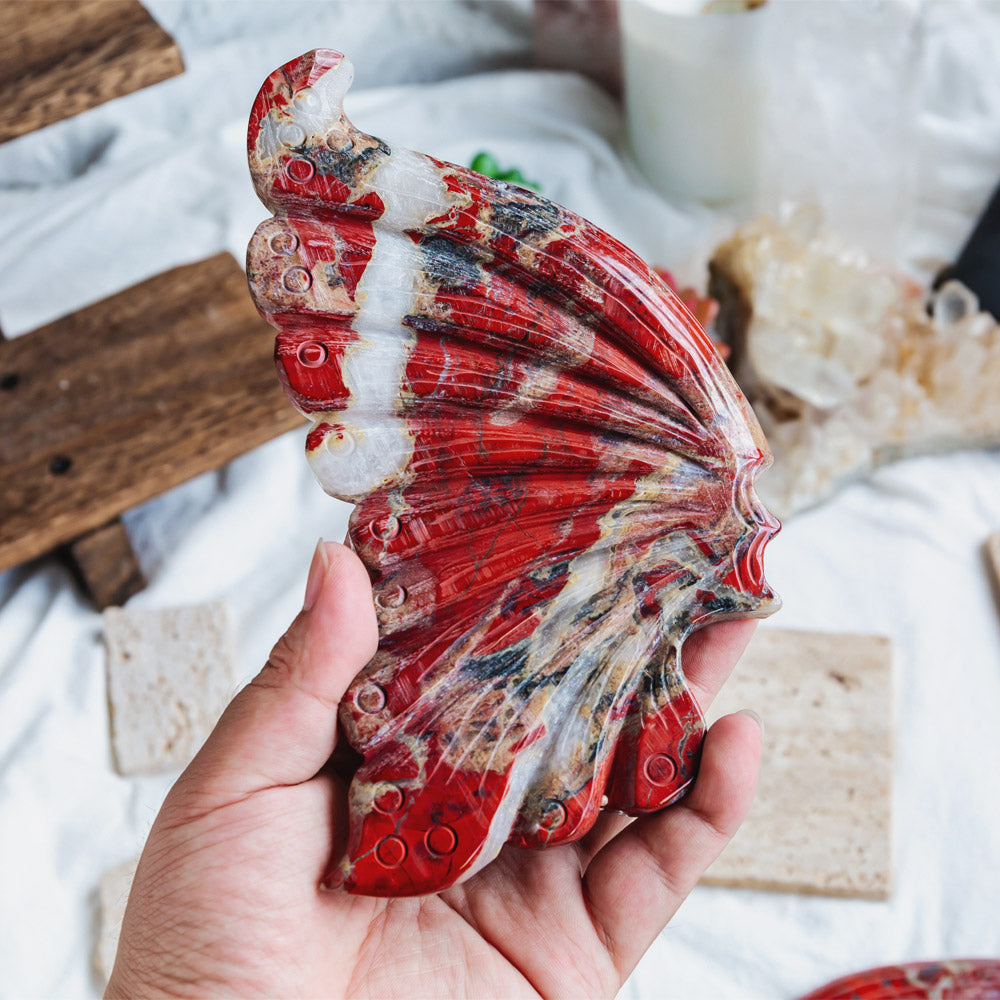 Reikistal Red Jasper Butterfly Wings