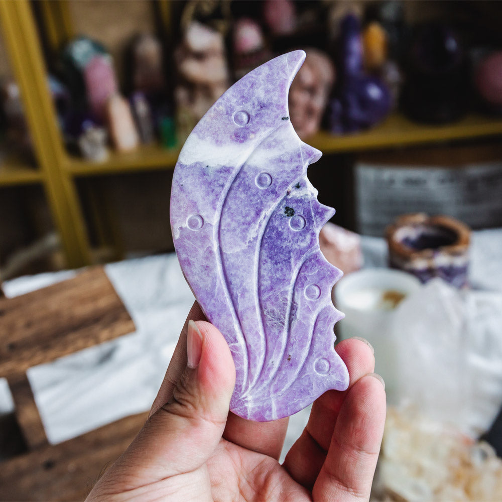 Reikistal Lepidolite Wings