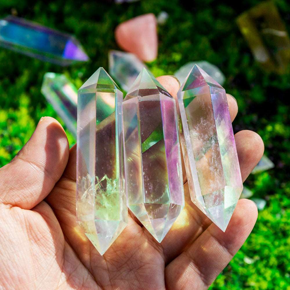 Reikistal Aura Clear Quartz Double Point