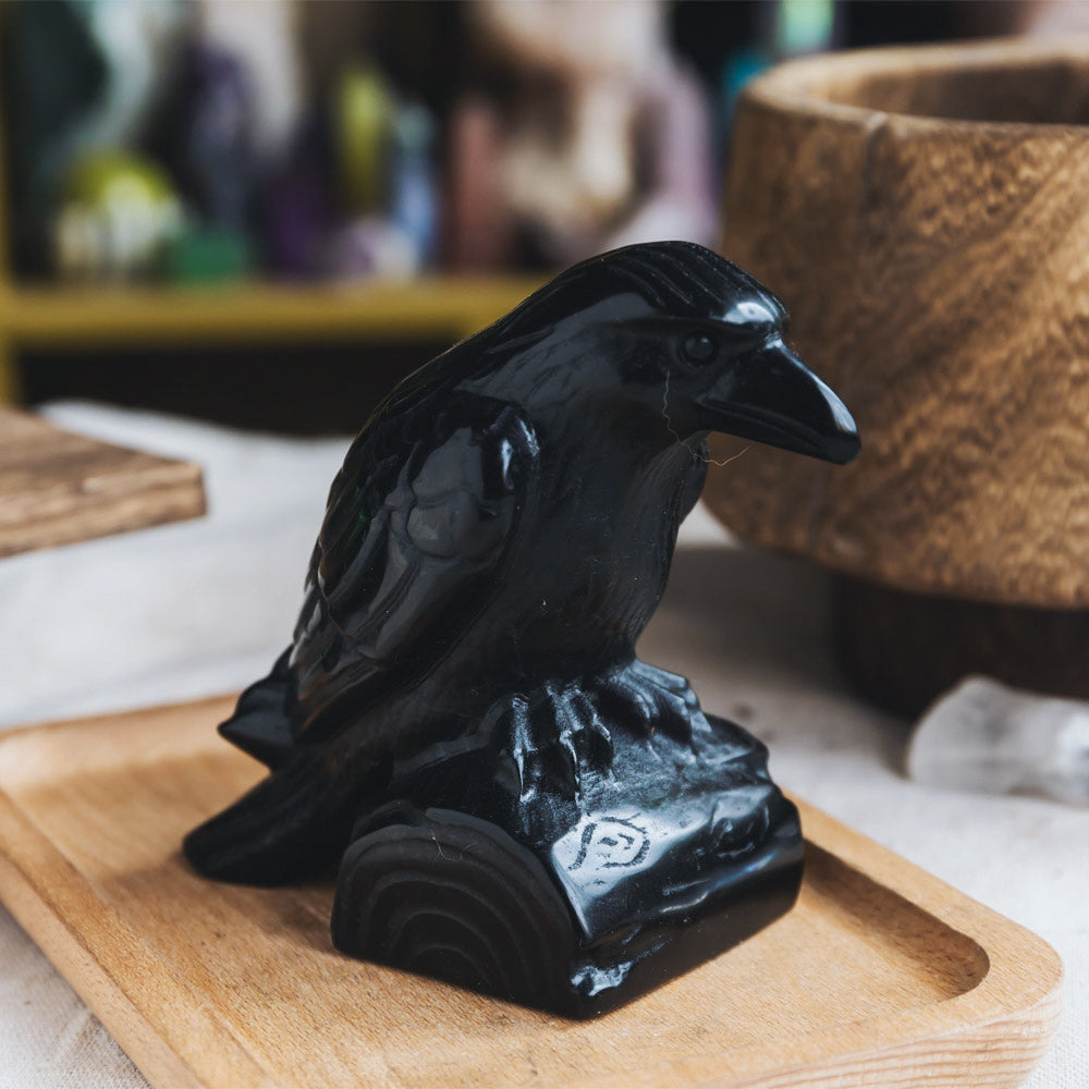 Reikistal Black Obsidian Crow
