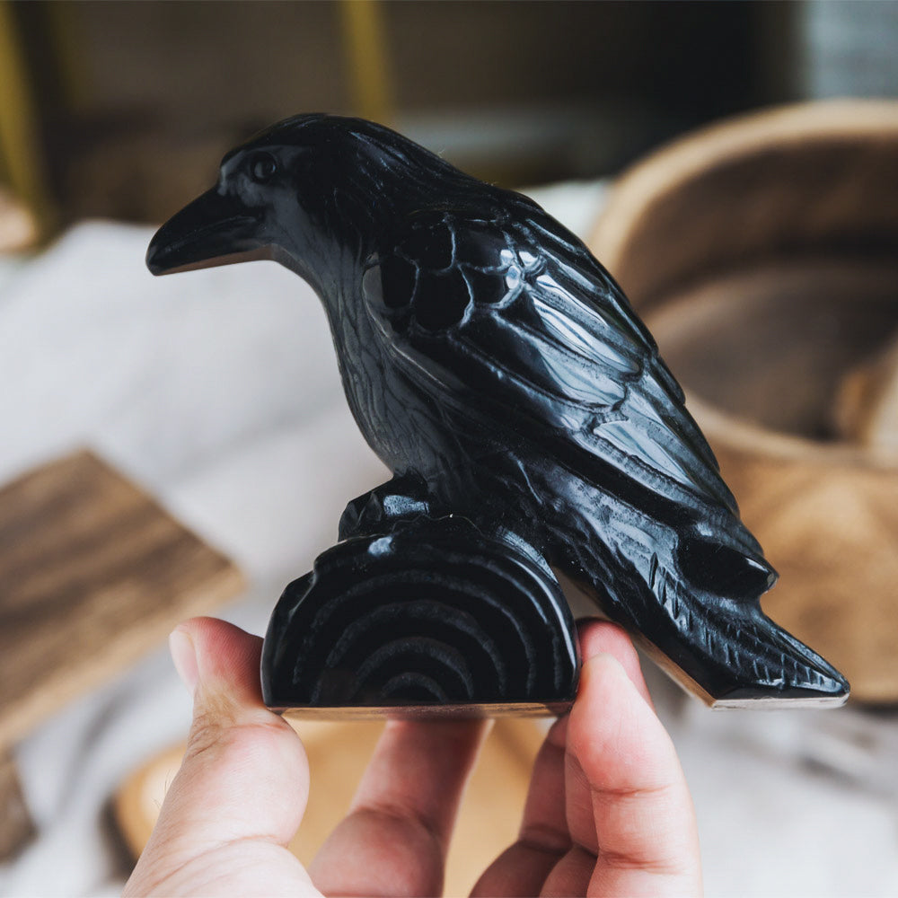 Reikistal Black Obsidian Crow