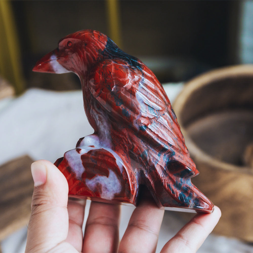 Reikistal Red Jasper Crow