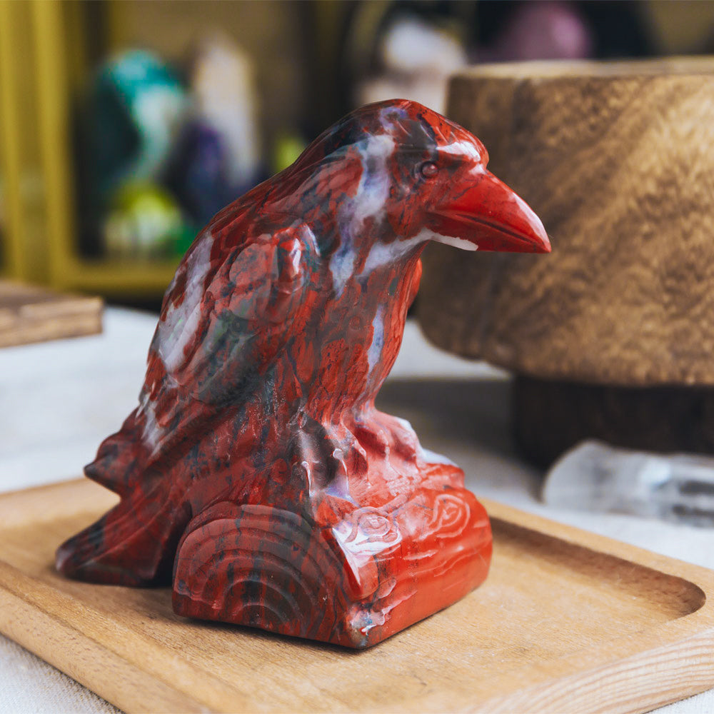 Reikistal Red Jasper Crow