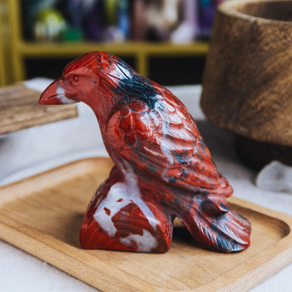 Reikistal Red Jasper Crow