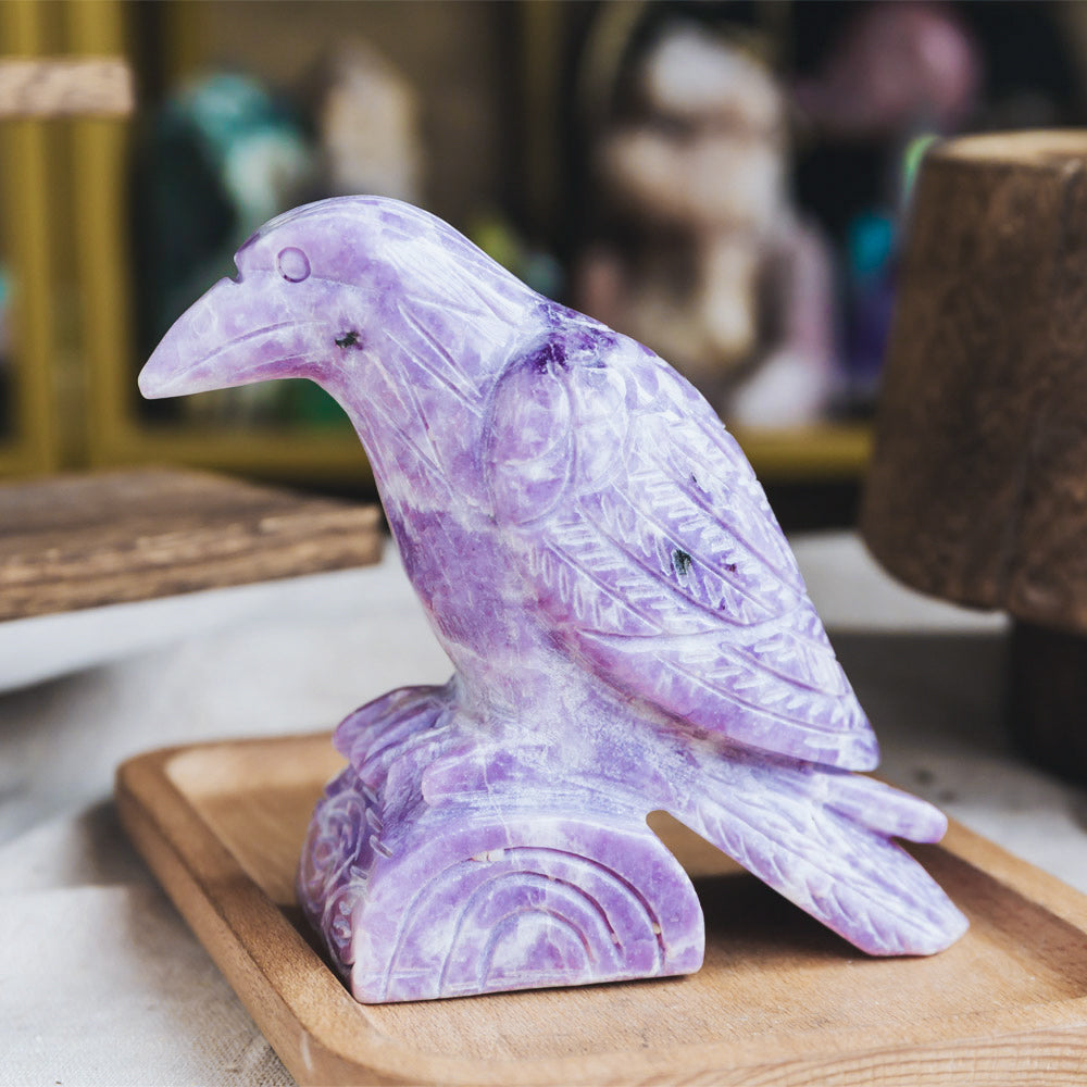 Reikistal Lepidolite Crow