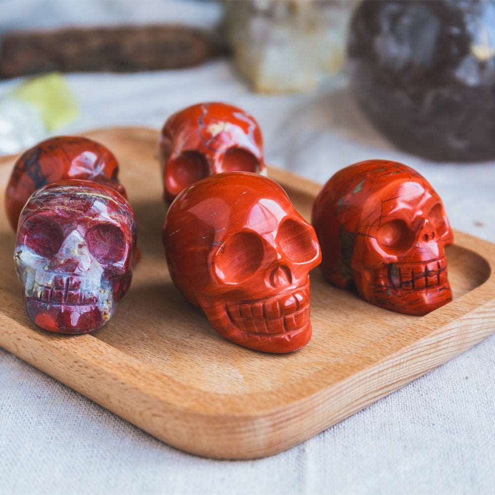 Reikistal 2''Red Jasper Skull