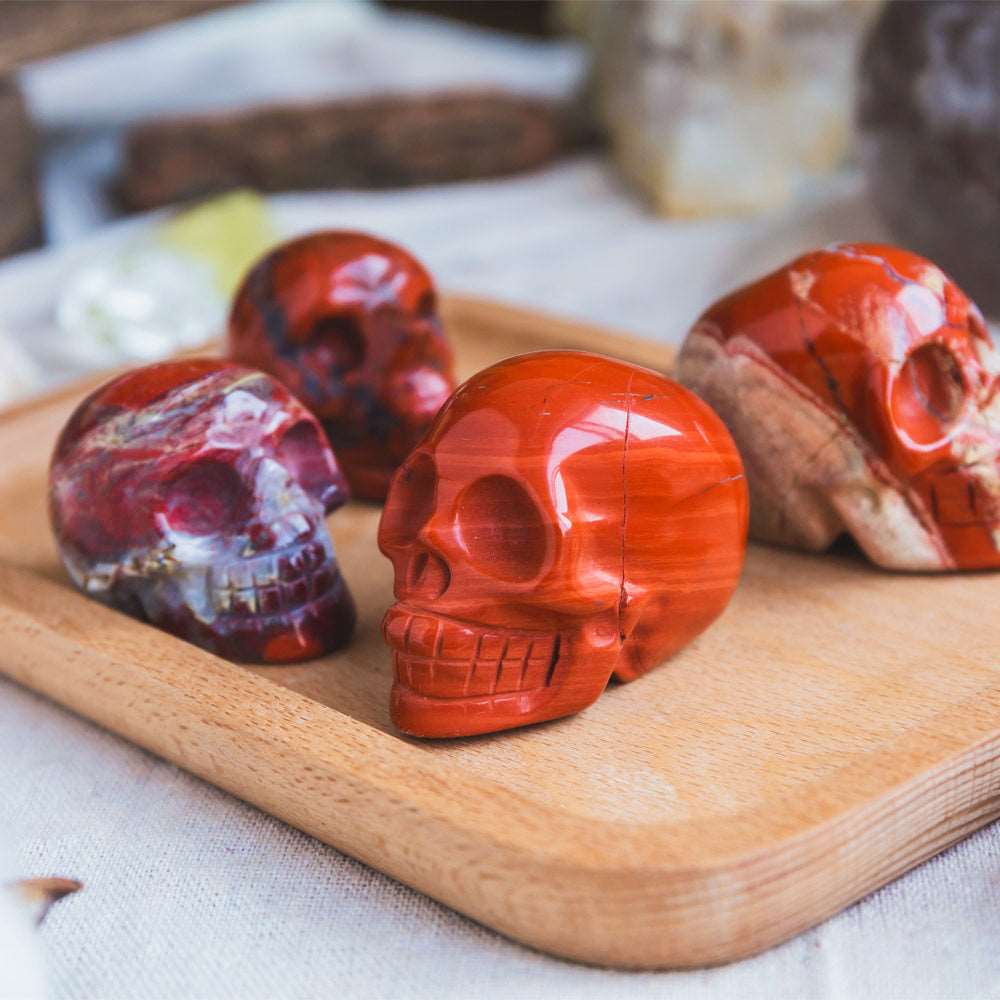 Reikistal 2''Red Jasper Skull