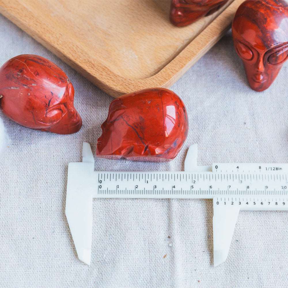 Reikistal 2'' Red Jasper Alien Skull