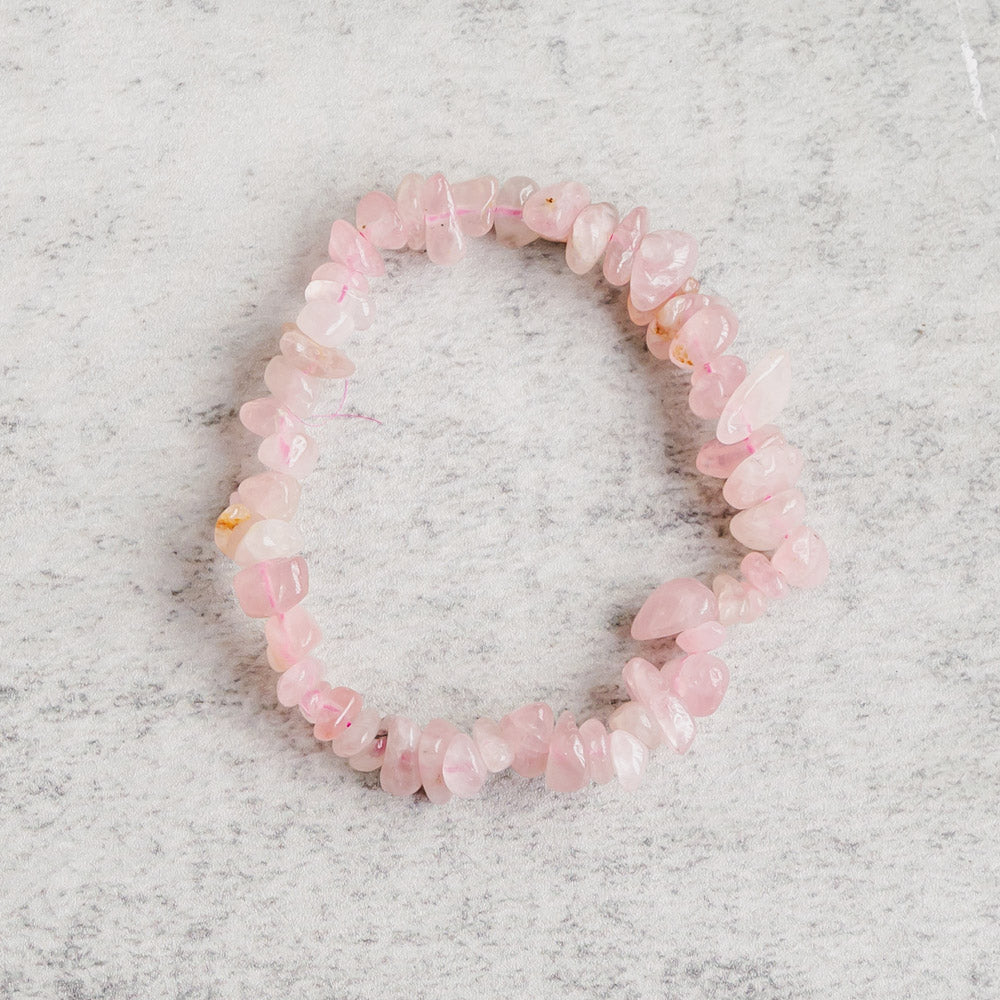 Reikistal 【Chips Bracelet 】Rose Quartz