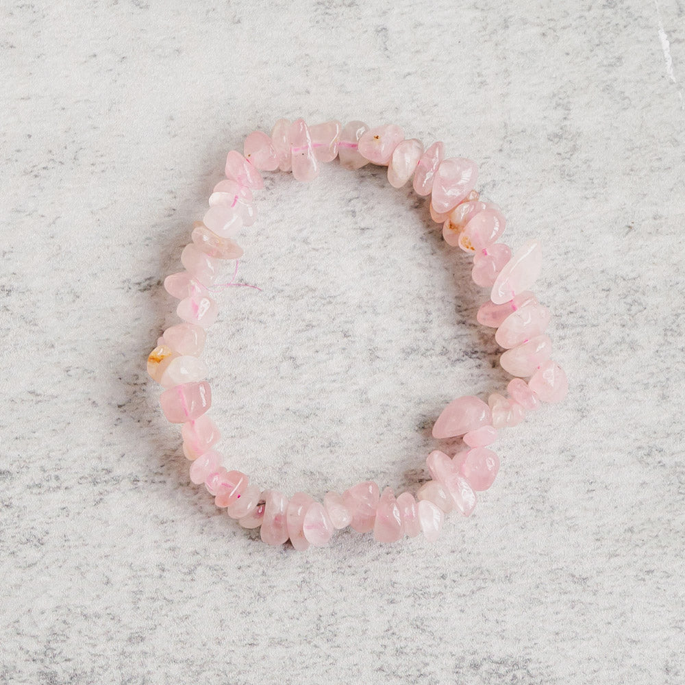 Reikistal 【Chips Bracelet 】Rose Quartz