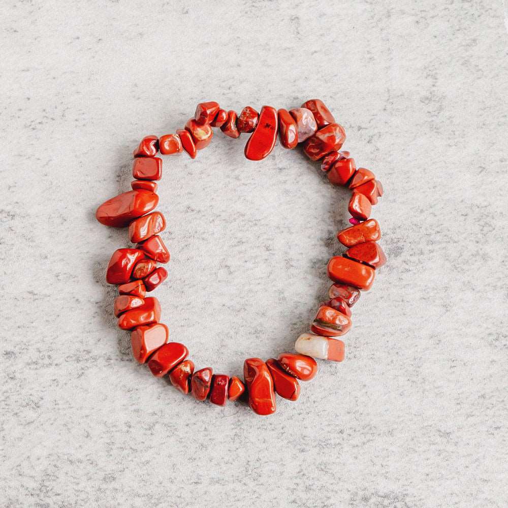 Reikistal 【Chips Bracelet 】Red Jasper