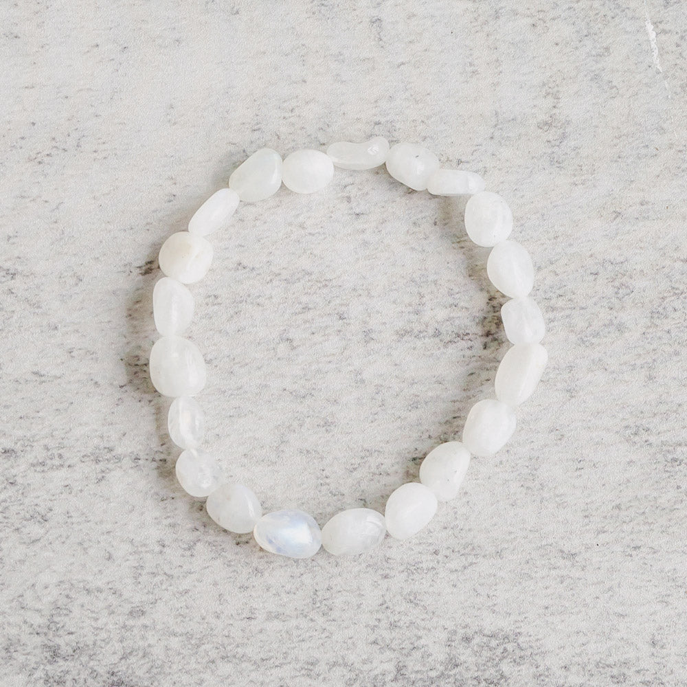 Reikistal 【Chips Bracelet 】 Rainbow Moonstone