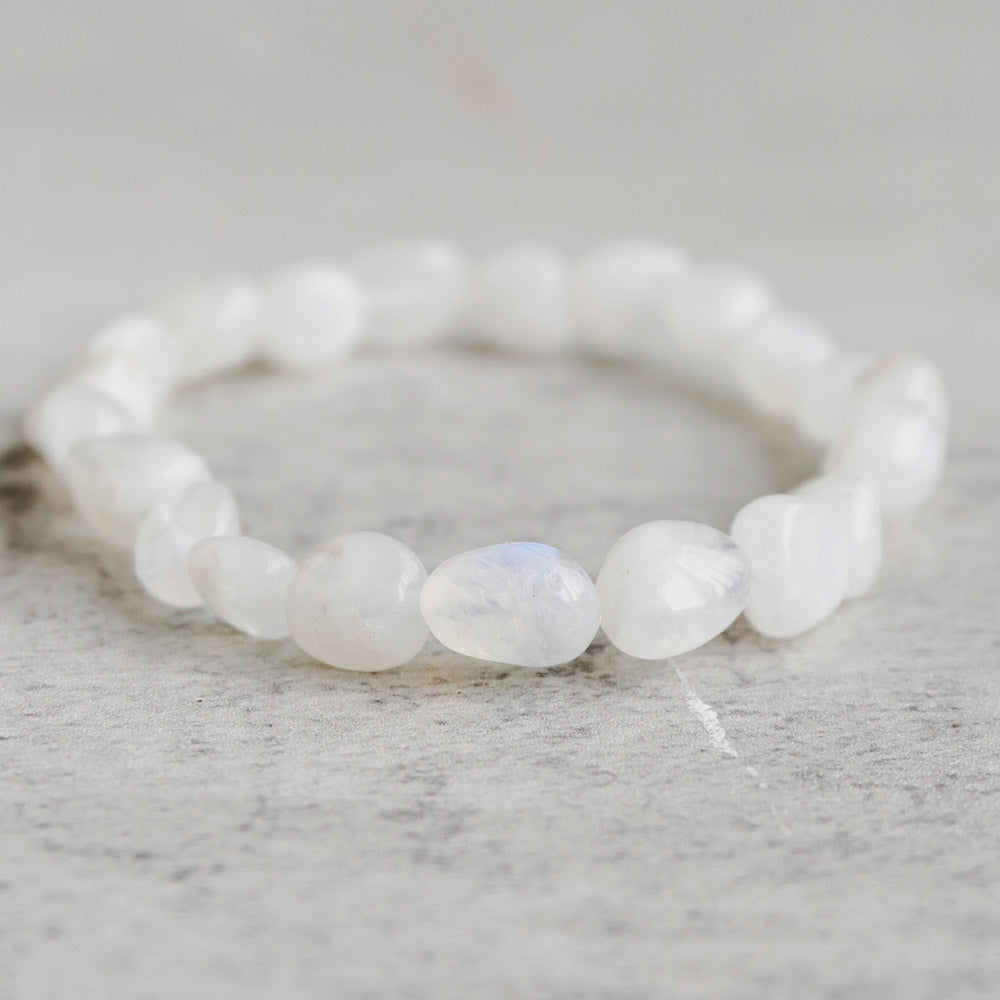 Reikistal 【Chips Bracelet 】 Rainbow Moonstone