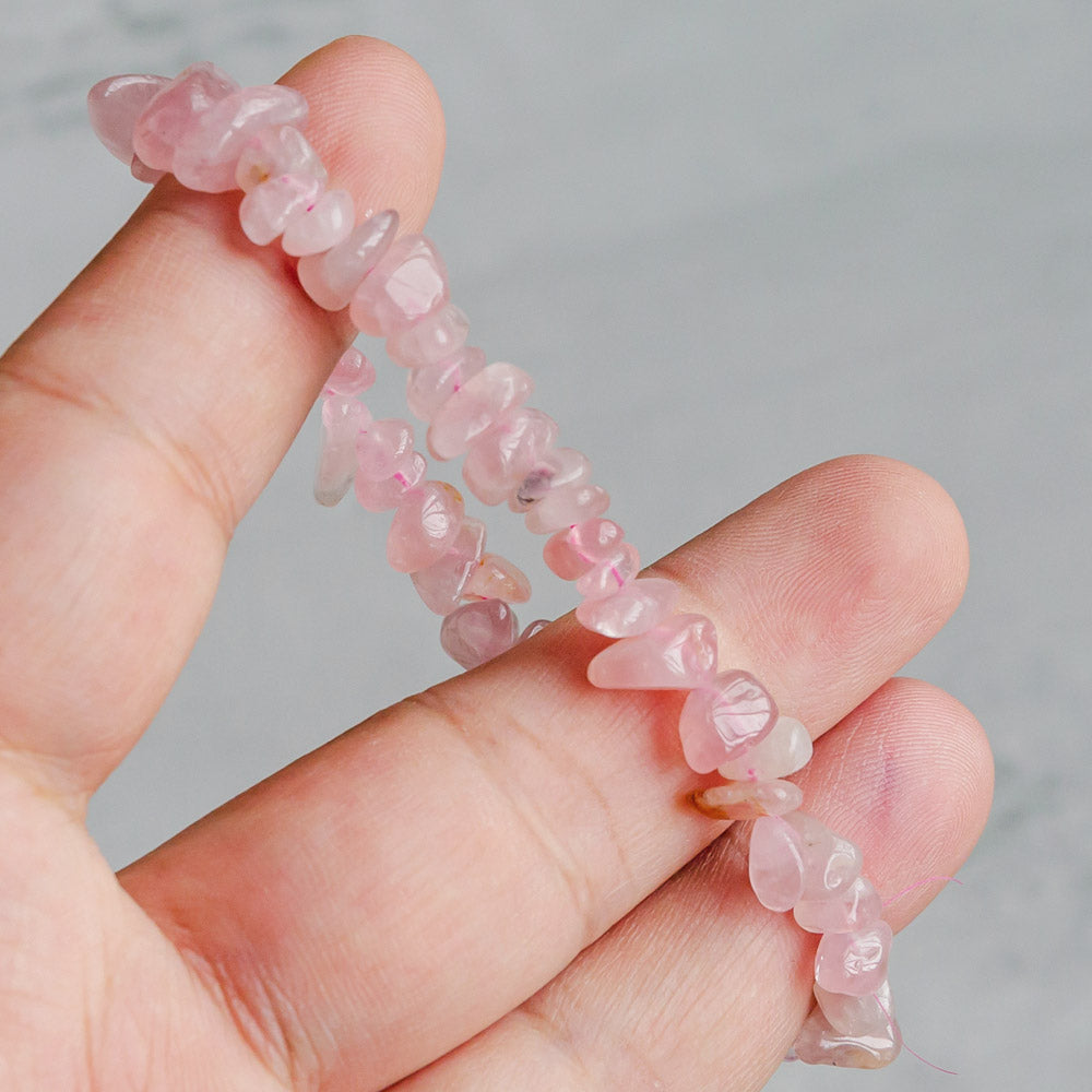 Reikistal 【Chips Bracelet 】Rose Quartz